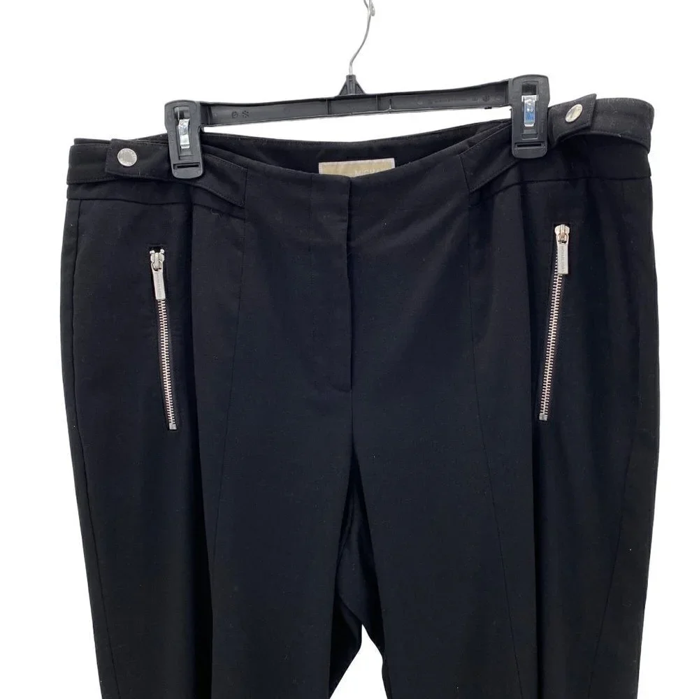 Michael Kors Black Pants Front Zipper Pockets Women’s Size 14W